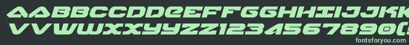 skyhawkexpandital Font – Green Fonts on Black Background