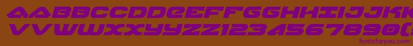 skyhawkexpandital Font – Purple Fonts on Brown Background