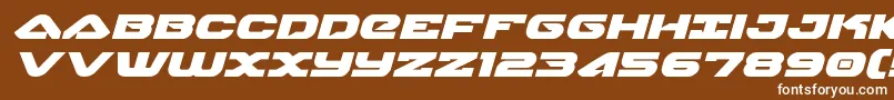 skyhawkexpandital Font – White Fonts on Brown Background
