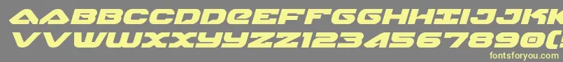 skyhawkexpandital Font – Yellow Fonts on Gray Background