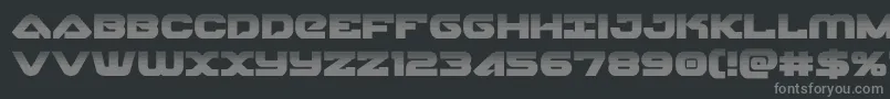 skyhawkhalf Font – Gray Fonts on Black Background