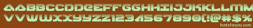 skyhawkhalf-fontti – vihreät fontit ruskealla taustalla