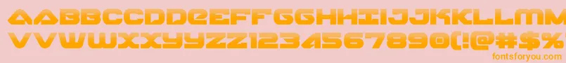 skyhawkhalf Font – Orange Fonts on Pink Background