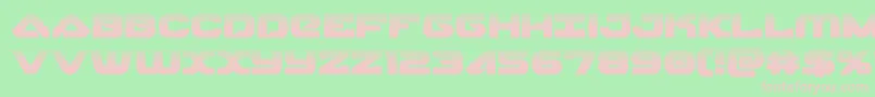 skyhawkhalf-Schriftart – Rosa Schriften auf grünem Hintergrund