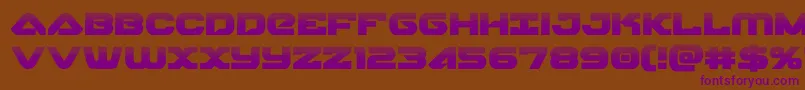 skyhawkhalf Font – Purple Fonts on Brown Background