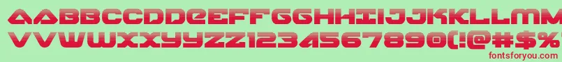 skyhawkhalf Font – Red Fonts on Green Background