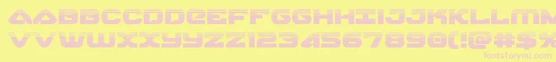 skyhawkhalf Font – Pink Fonts on Yellow Background