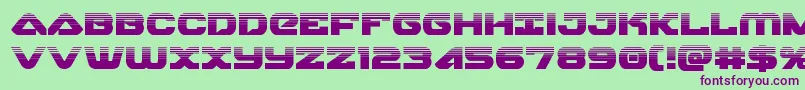 skyhawkhalf Font – Purple Fonts on Green Background