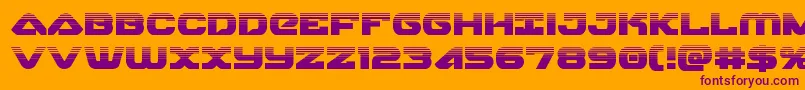 skyhawkhalf Font – Purple Fonts on Orange Background