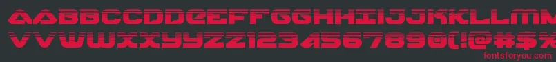 Fonte skyhawkhalf – fontes vermelhas em um fundo preto
