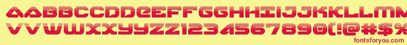 skyhawkhalf Font – Red Fonts on Yellow Background