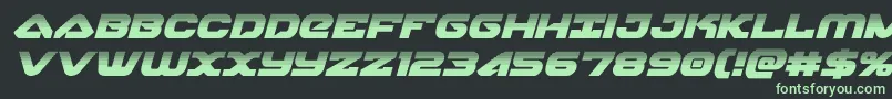 skyhawkhalfital Font – Green Fonts on Black Background