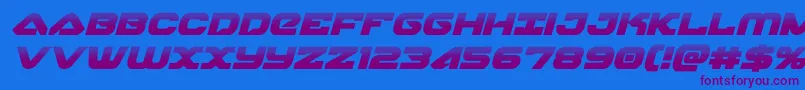 skyhawkhalfital Font – Purple Fonts on Blue Background