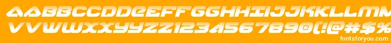 skyhawkhalfital Font – White Fonts on Orange Background