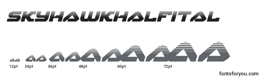 Skyhawkhalfital (141134) Font Sizes