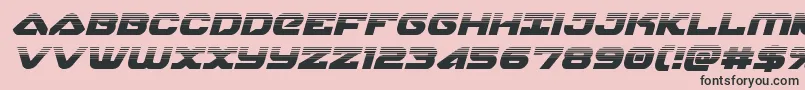skyhawkhalfital-Schriftart – Schwarze Schriften auf rosa Hintergrund