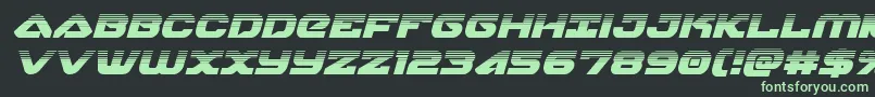 skyhawkhalfital Font – Green Fonts on Black Background