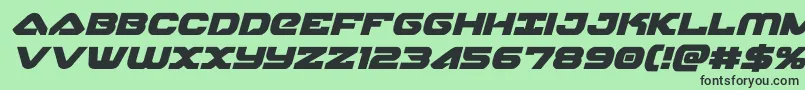 skyhawkital Font – Black Fonts on Green Background