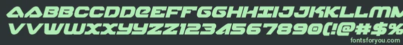 skyhawkital Font – Green Fonts on Black Background