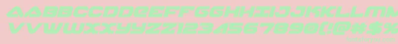 skyhawkital Font – Green Fonts on Pink Background