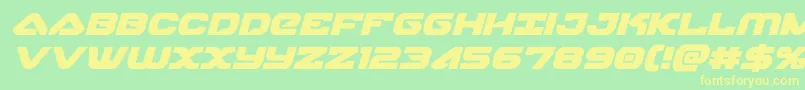 skyhawkital Font – Yellow Fonts on Green Background