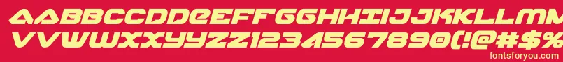 skyhawkital Font – Yellow Fonts on Red Background