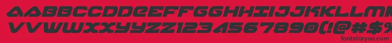 skyhawkital Font – Black Fonts on Red Background