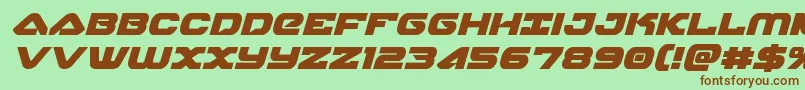 skyhawkital Font – Brown Fonts on Green Background