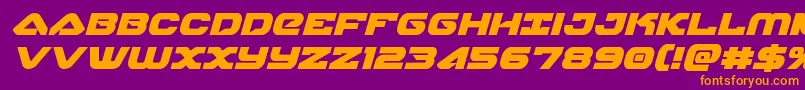 skyhawkital Font – Orange Fonts on Purple Background