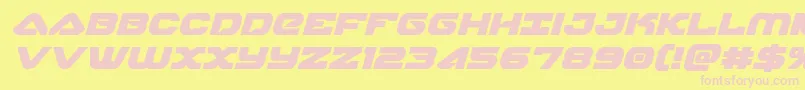 skyhawkital Font – Pink Fonts on Yellow Background