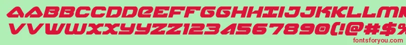 skyhawkital Font – Red Fonts on Green Background