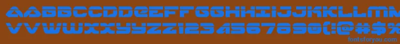 skyhawklaser Font – Blue Fonts on Brown Background