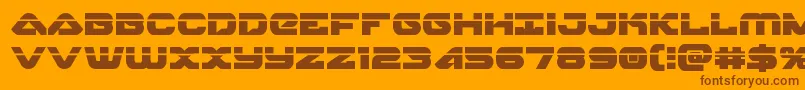 skyhawklaser Font – Brown Fonts on Orange Background