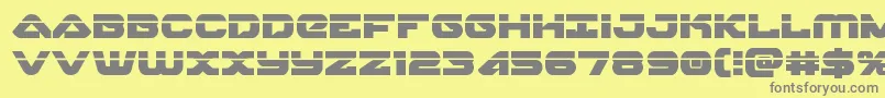 skyhawklaser Font – Gray Fonts on Yellow Background