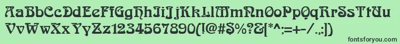 AskedalRegular Font – Black Fonts on Green Background