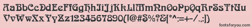 AskedalRegular-fontti – mustat fontit vaaleanpunaisella taustalla