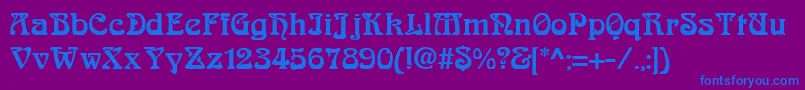 AskedalRegular-fontti – siniset fontit violetilla taustalla