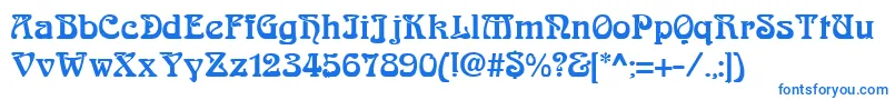 AskedalRegular Font – Blue Fonts on White Background