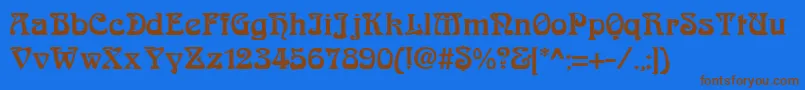Шрифт AskedalRegular – коричневые шрифты на синем фоне