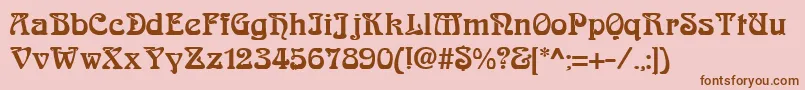 Шрифт AskedalRegular – коричневые шрифты на розовом фоне