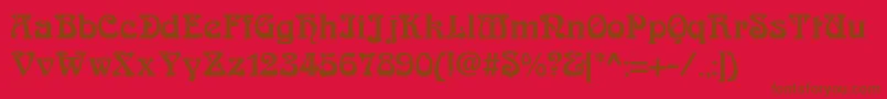AskedalRegular-fontti – ruskeat fontit punaisella taustalla
