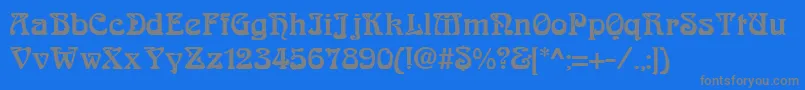 AskedalRegular-Schriftart – Graue Schriften auf blauem Hintergrund