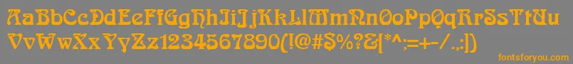 AskedalRegular Font – Orange Fonts on Gray Background