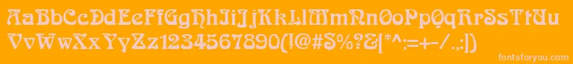 AskedalRegular Font – Pink Fonts on Orange Background