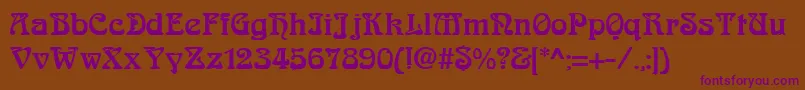 AskedalRegular Font – Purple Fonts on Brown Background