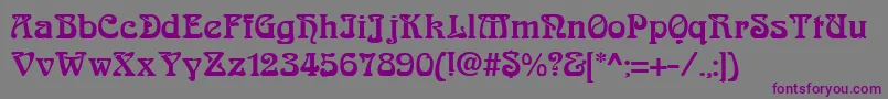 Шрифт AskedalRegular – фиолетовые шрифты на сером фоне