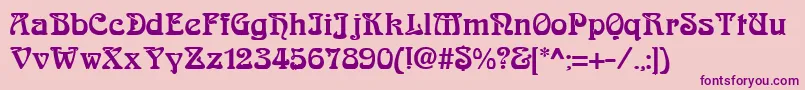 AskedalRegular Font – Purple Fonts on Pink Background