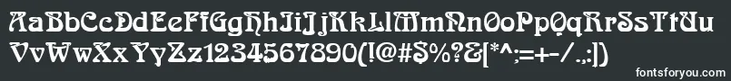 AskedalRegular-fontti – valkoiset fontit mustalla taustalla