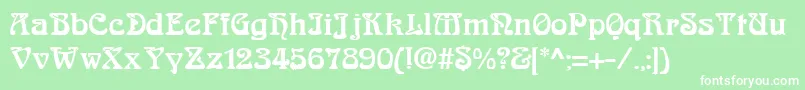 AskedalRegular Font – White Fonts on Green Background