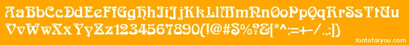 フォントAskedalRegular – オレンジの背景に白い文字